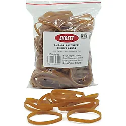 Ekoset Geniş Kauçuk Paket Ambalaj Kasa Lastiği 70x5mm 100 adet