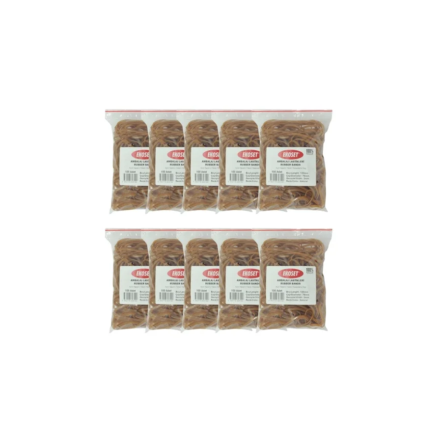 Ekoset Geniş Kauçuk Paket Ambalaj Lastiği 120x3mm 1.000 adet