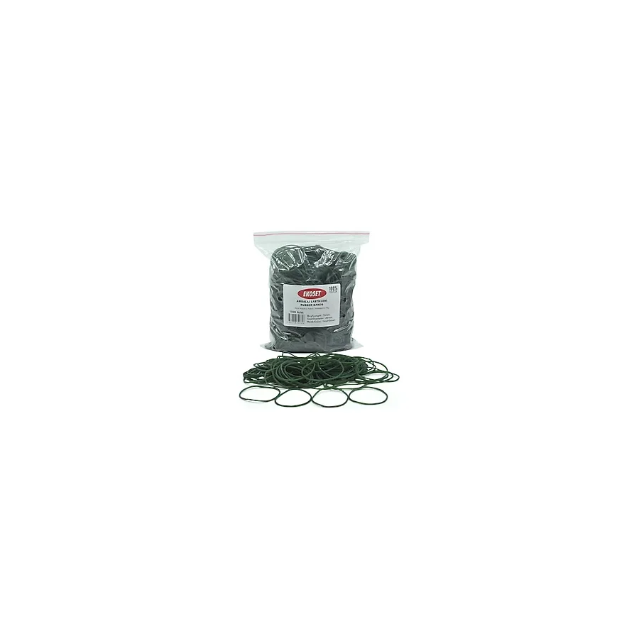 Ekoset Kauçuk Renkli Paket Ambalaj Para Lastiği Yeşil 70 mm 1000'LI