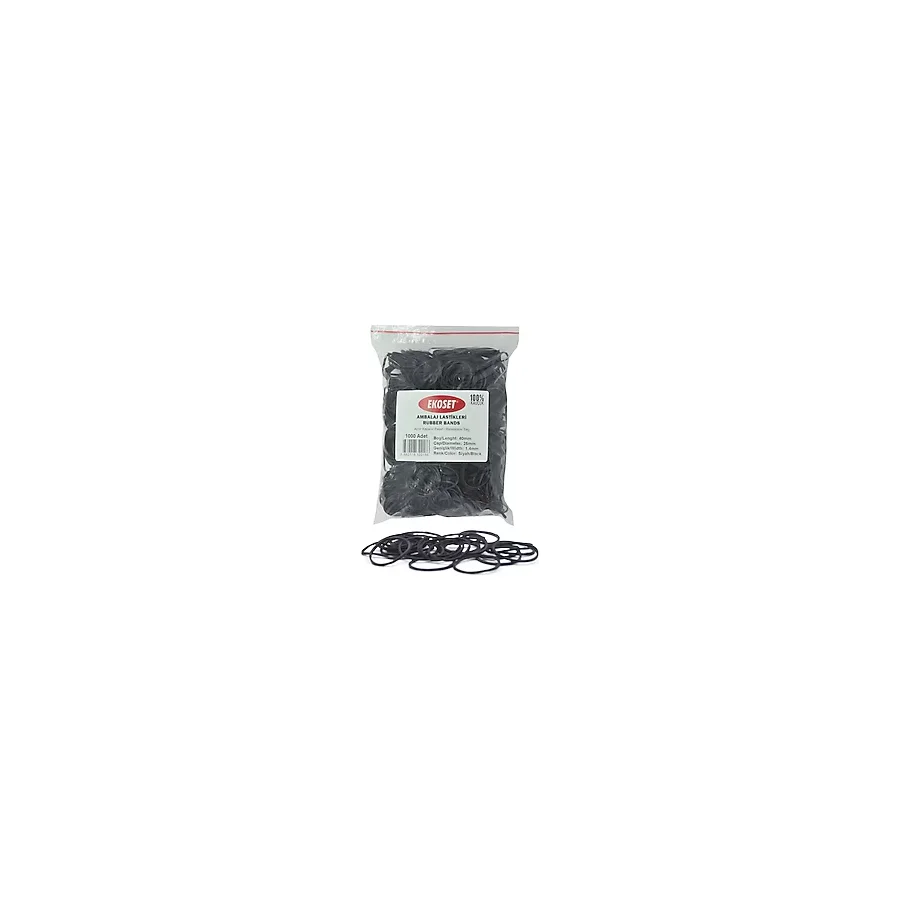 Ekoset Siyah Paket Ambalaj Toka para lastiği 1000 Adet 40mm