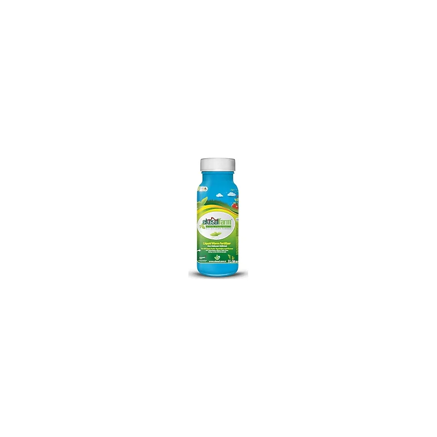 EkosolFarm Sıvı Solucan Gübresi - Tüm Bitkiler için Uygun - Konsantre Doğal Bitki Besini, Mikroorganizma Zenginliği ile Kök ve Yaprak Güçlendirici (1 Litre)