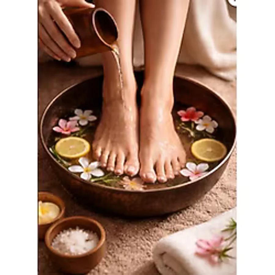 El Dövmesi Bakır Pedikür Leğeni, Yuvarlak, Ayak Bakımı ve Spa için Premium Tasarım, Antik Bakır Rengi