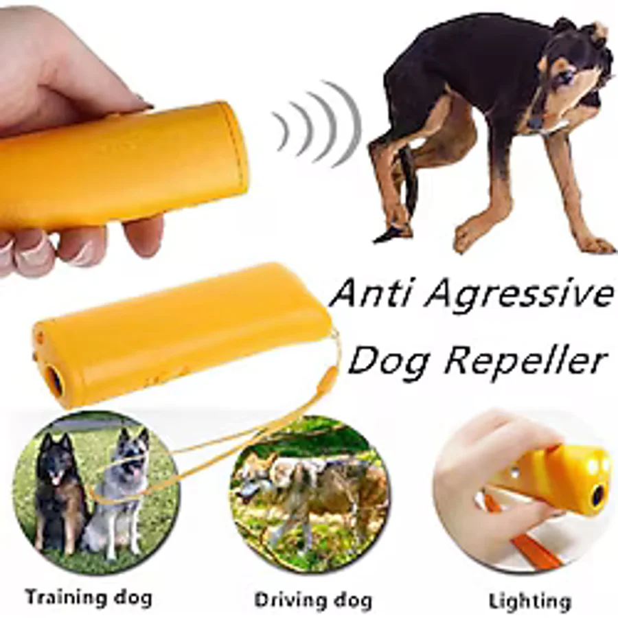 El Tipi Köpek Kovucu Kedi Ve Köpek Kovucu Ve Eğitici Ses Cihaz Siyah