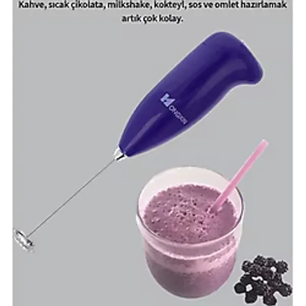 El Tipi Pilli Pratik Mikser - Kahve, Süt, Bebek Maması Ve Yumurta Çırpıcı
