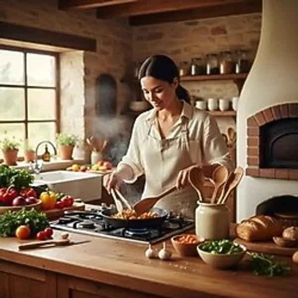 El Yapımı Doğal Zeytin Ağacı 5 Parça Mutfak Seti - Sağlıklı Pişirme ve Servis Gereçleri (3 Boy Kaşık, Spatula ve Servis Maşası) - Kestane Akaju - Option-1