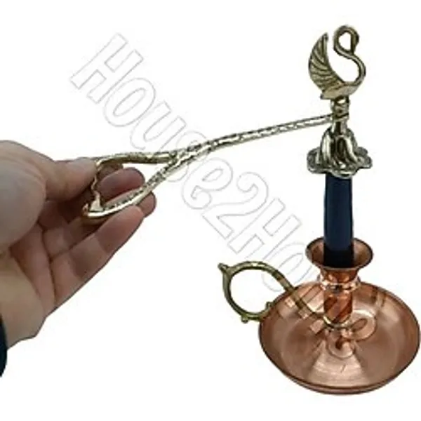 El Yapımı Pirinç Mum Söndürücü - Dekoratif Mum Söndürme Aparatı