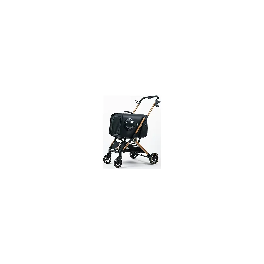 ELECTRON Kedi Köpek Arabası & Puseti - Katlanabilir Evcil Hayvan Taşıma Arabası Pet Stroller 803-1 - Siyah