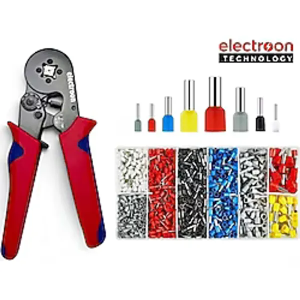 electroon HSC8 6-4A Terminal Sıkma Pensesi +1150Parça Kablo Pabucu Set
