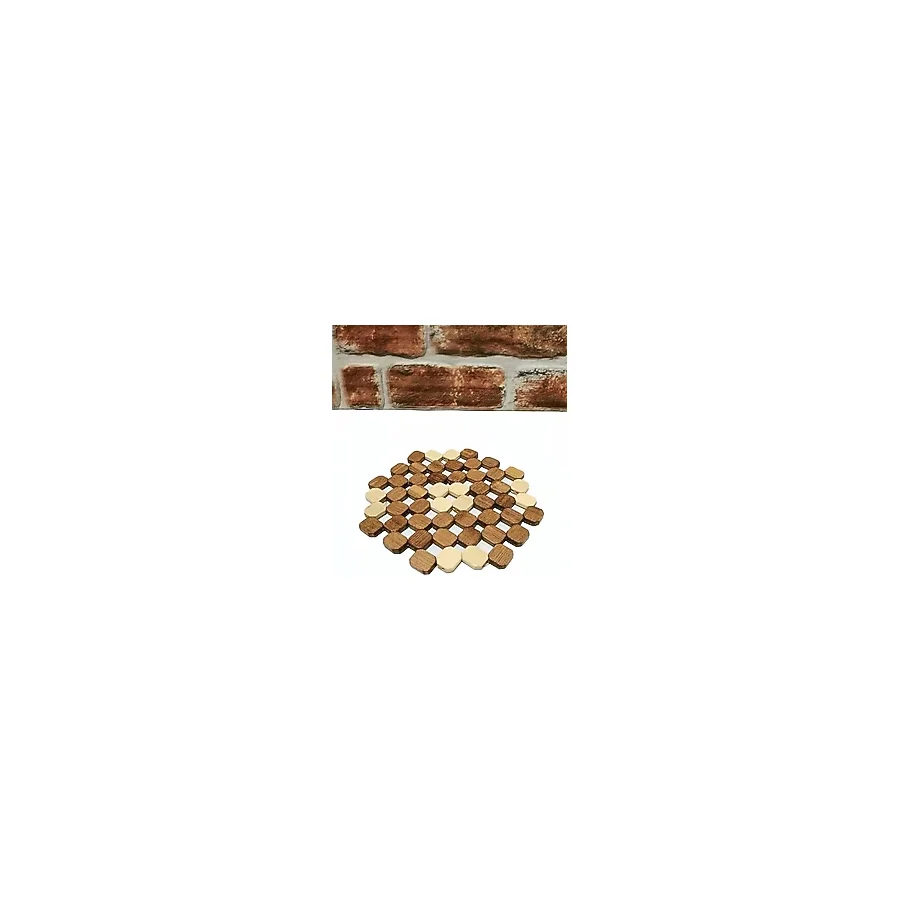 Elegancev Ahşap Boncuk Nihale - (19 cm Çap ) 1 Adet - Kahverengi