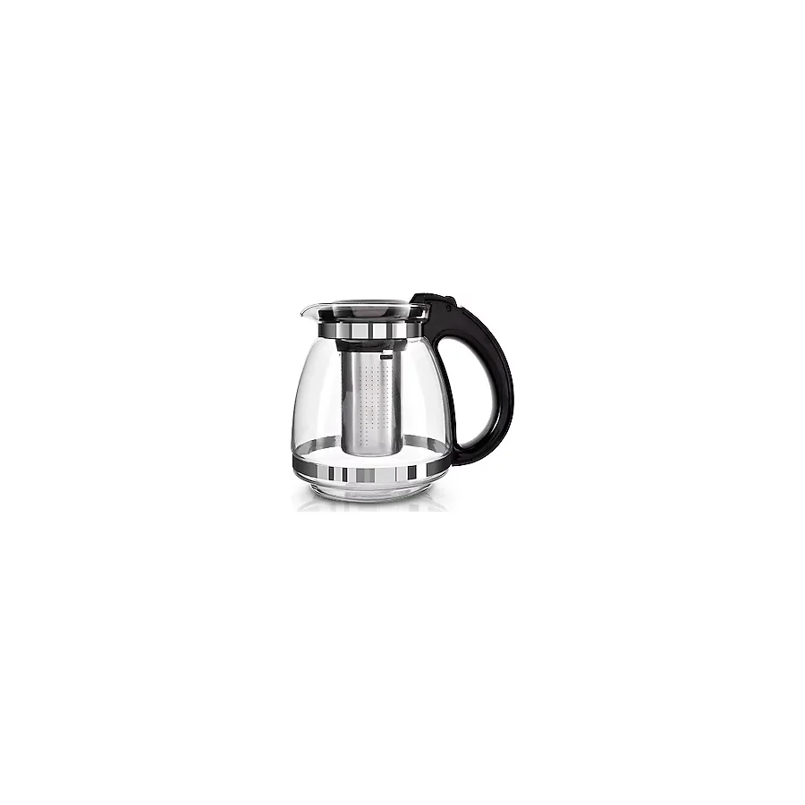 ELEGANCEV Süzgeçli Cam Demlik-çaycı Çaydanlık Üzeri Tek Demlik-1500 Ml-syh