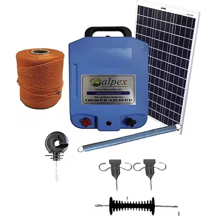 Elektrikli Çit Cihazı 25000 Volt Aç Kapa Model Tam Set