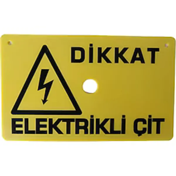 Elektrikli Çit Uyarı Levhası 4 Adet