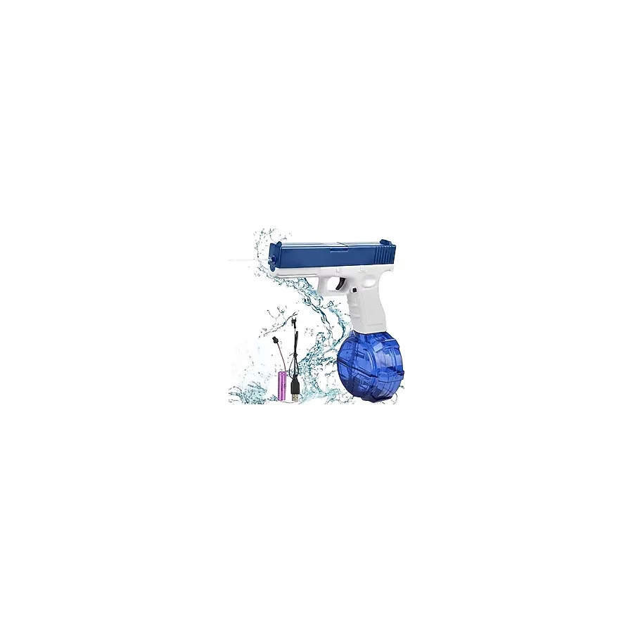 Elektrikli Otomatik Atış Yapan Su Tabancası 10 Metre Menzilli 500 Ml. Depolu 20 Cm.