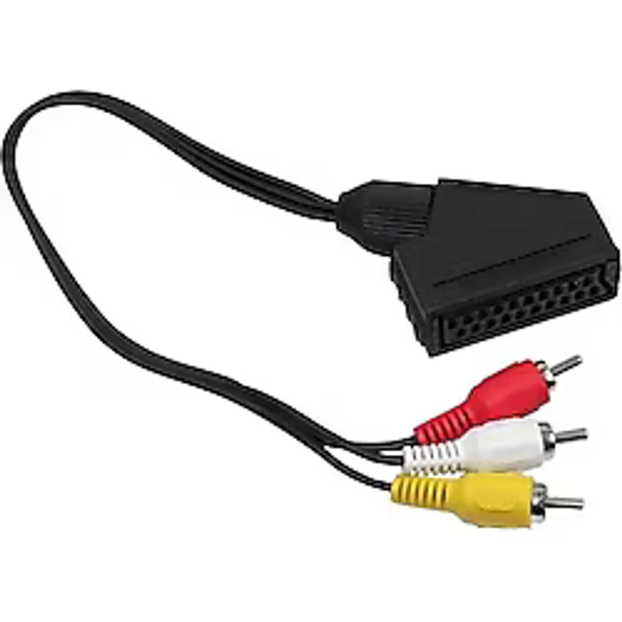 ELEKTROMER SCART ADAPTÖR DİŞİ/RCA ERKEK 20 CM KABLO
