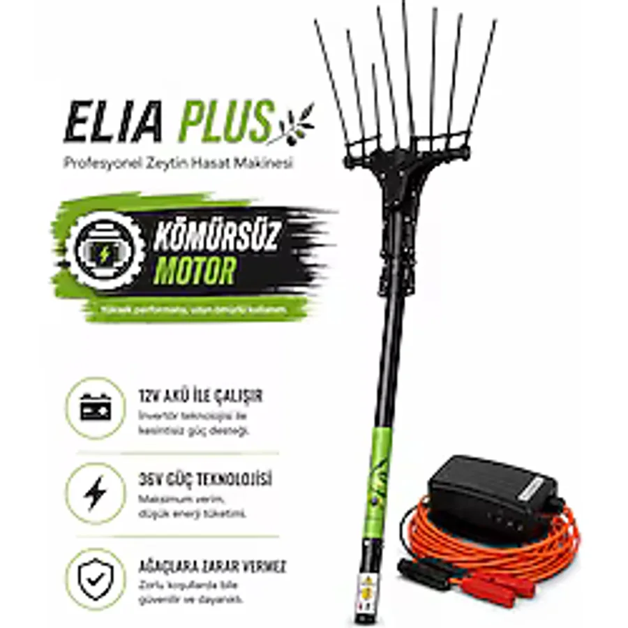 ELIA PLUS 36V 1000W Kömürsüz Motor Sensörlü Teleskopik Zeytin Hasat Makinesi