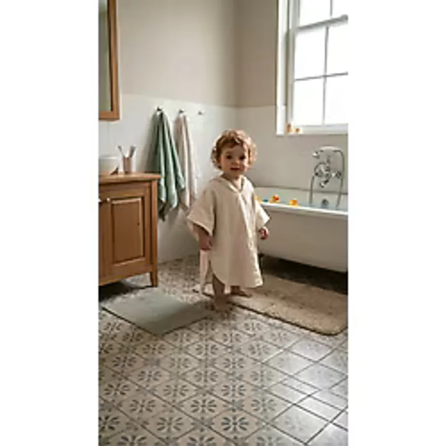 elibaby %100 Organik Pamuk Müslin Panço Kapşonlu Panço Plaj Çocuk Bebek Panço Bornoz Havlu
