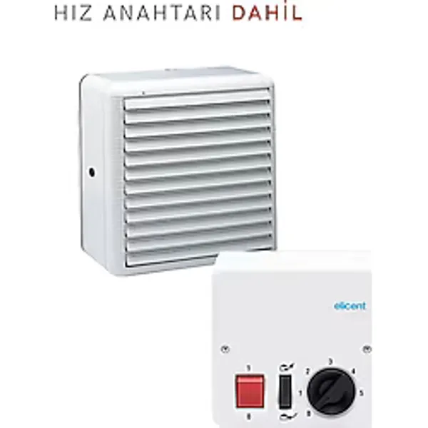 Elicent Vitro 9/230 Duvar ve Pencere Tipi Havalandırma Fanı, 700/400 M3-H (Hız Anahtarı Dahil) - Tek Ebat - Beyaz