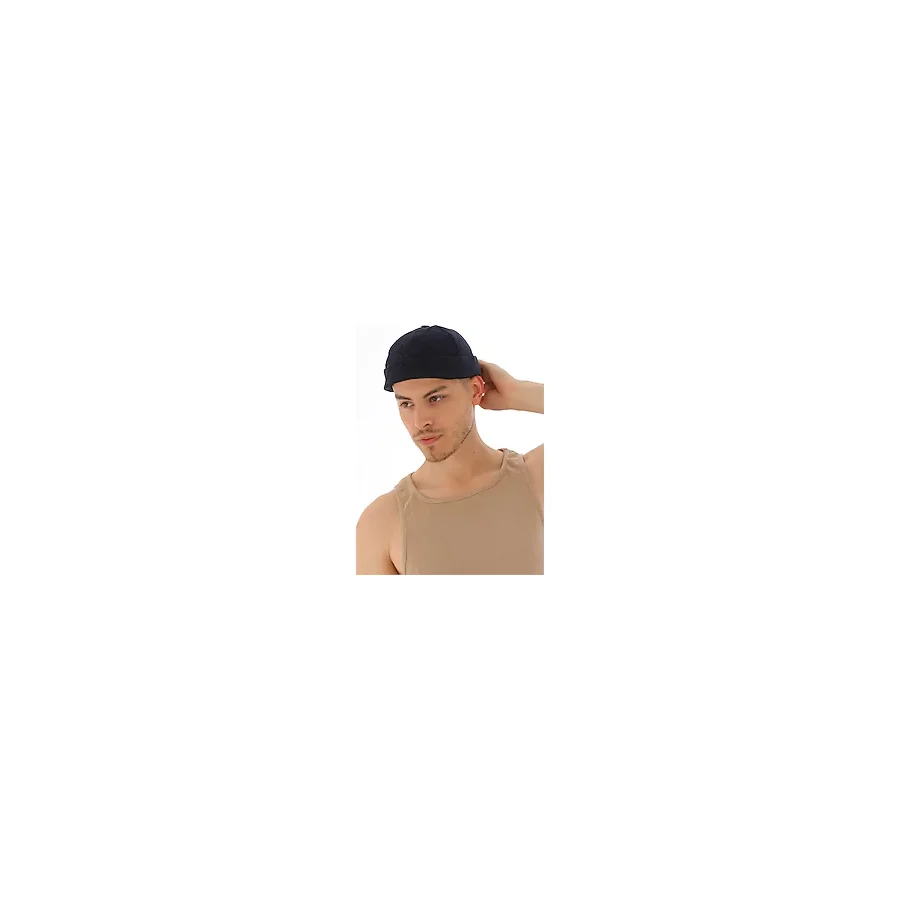 Elif İç Giyim Kaşe Arkadan Ayarlı Retro Hip-hop Takke Şapka Lacivert