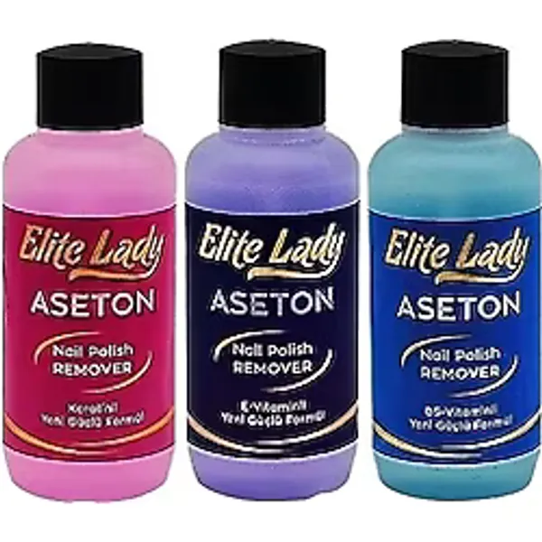 Elite Lady 125Ml Mix B5 & E Vitamin & Keratin Aseton Oje Sil- 12'Li Paket