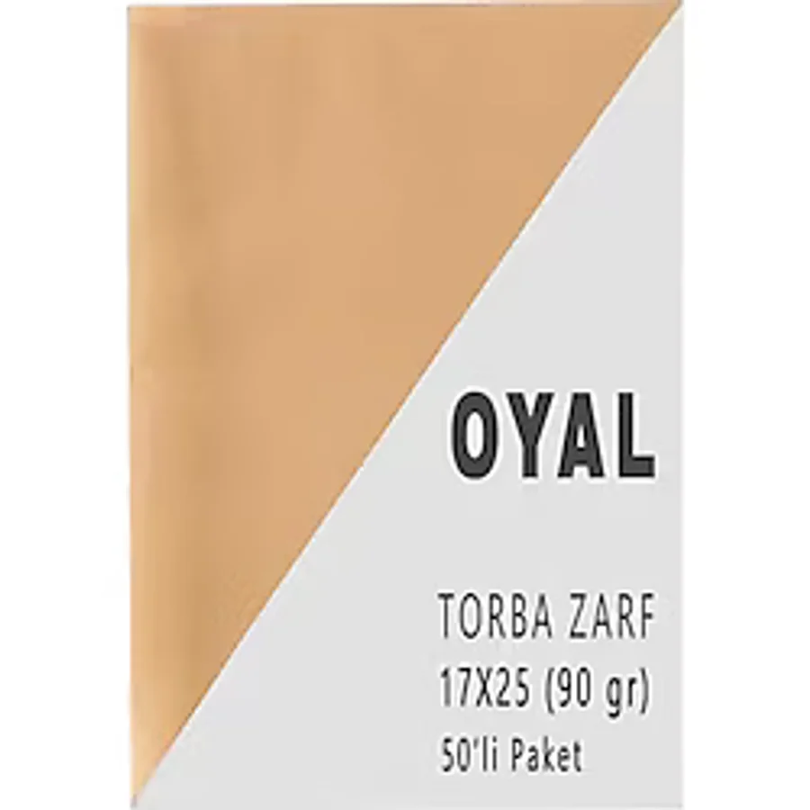 Elitstore Kraft Torba Zarf 17 cm x 25 cm (17x25) 90 Gr 50'li Paket