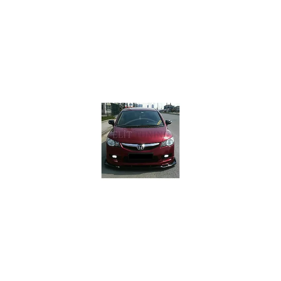 ElitTuning Honda Civic Fd6 Ön Lip Ön Tampon Eki 3 Parça Parlak Siyah