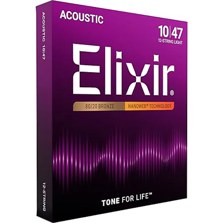 Elixir 010-047 Nanoweb Bronz 12 Telli Akustik Gitar (11152)