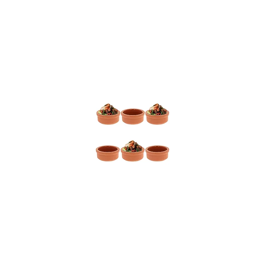 Elizi 6 Adet Toprak Güveç Kasesi, Fırın Sütlaç Kabı 6'lı Set (6x250ml)
