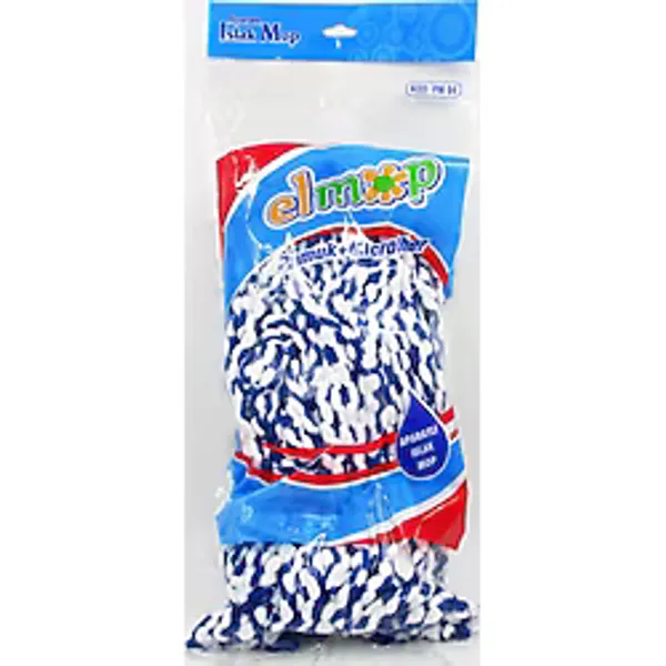 Elmop PM06 Mikrofiber Pamuk Yedek Havlu Dar Islak Mop - Mop Başlığı - Paspas Ucu - 17 Cm. - 1 Adet