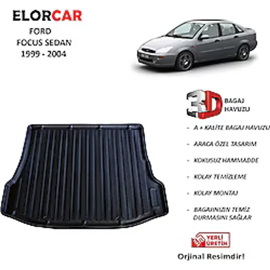 ELORCAR FORD FOCUS 1 SEDAN 1999 - 2004 3D BAGAJ HAVUZU