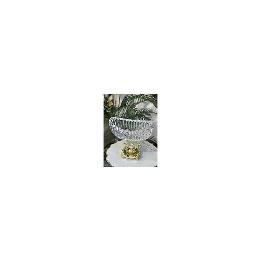 Elta Collection Ultra Lüks Premium Kristal Gold Gondol Kase Dekoratif Masa ve Salon Aksesuarı - Tek Ebat