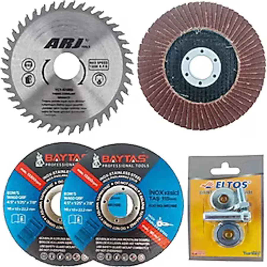 Eltos Daire Testere Aparatı Daire Testereler Metal Ağaç Demir Çelik 5 Parça Pro Seri