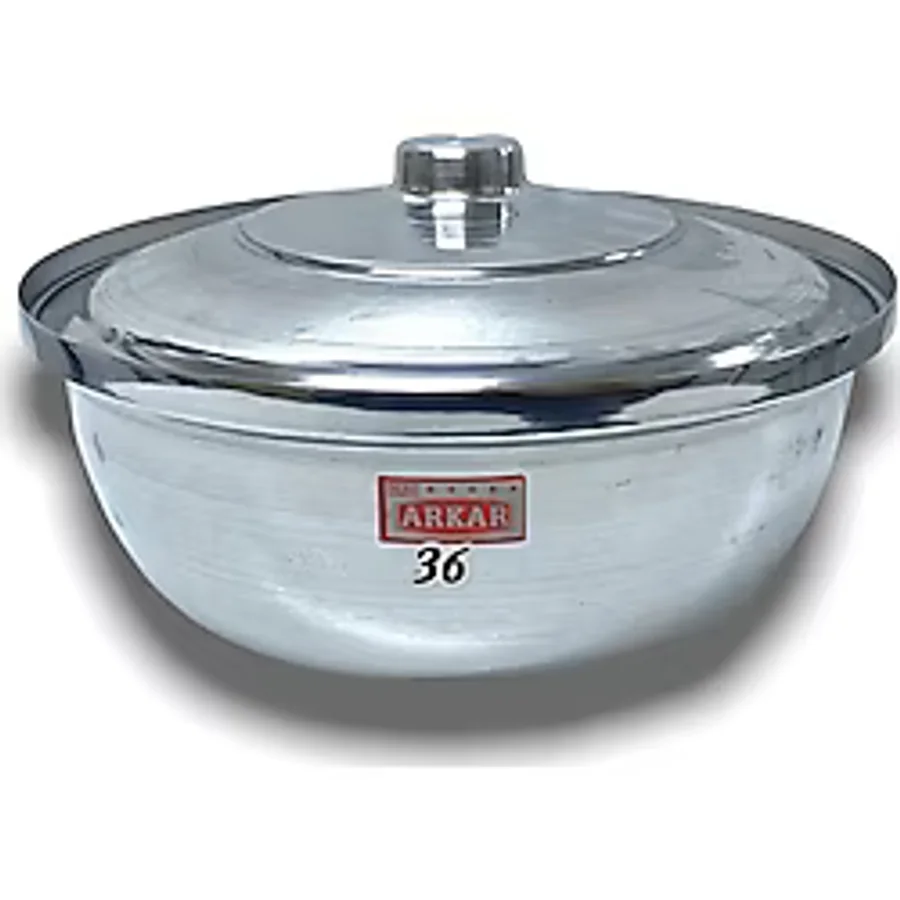 Elur Helvane Tencere Alüminyum 8,50 Litre 36 cm - Açık Gri