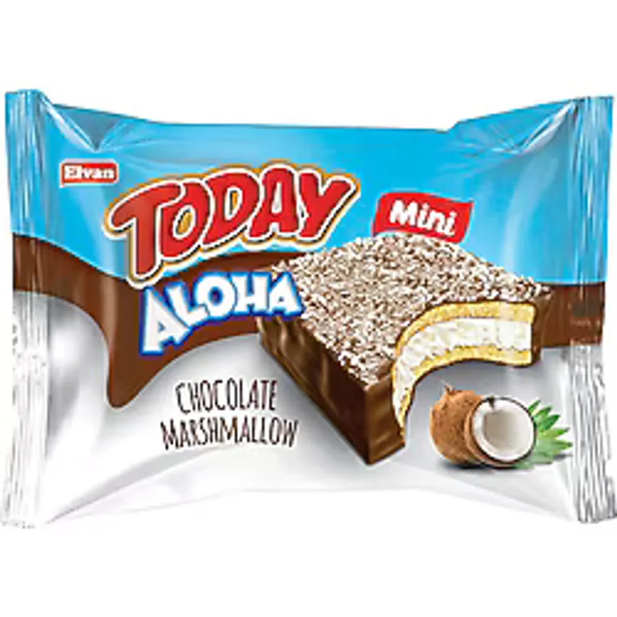 Elvan Aloha Mini Hindistan Cevizli Marshmallowlu 20 Gr. 24 Adet (1 Kutu)