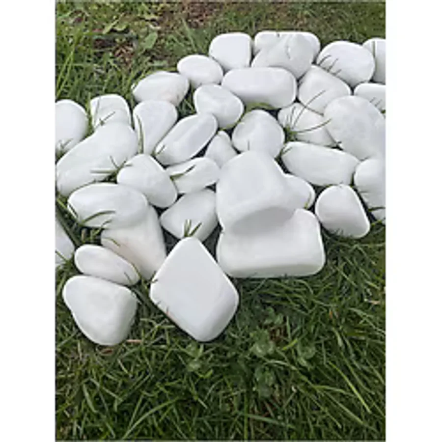 Elysian Beyaz Dolomit Taş 5 Kg 4-8 Cm Peyzaj Taşı Dekoratif Akvaryum Bahçe Süs Taşları Saksı Taşı 20no6