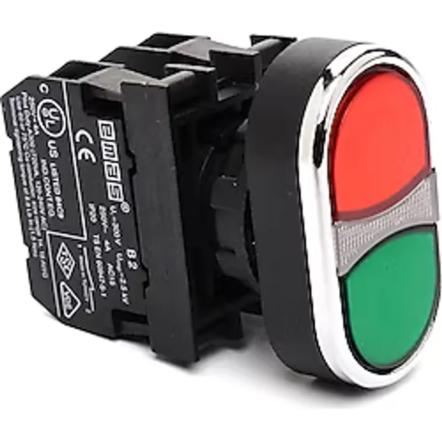 Emas B102k20ky 22mm Yaylı Start/stop İkiz Buton Kırmızı+yeşil
