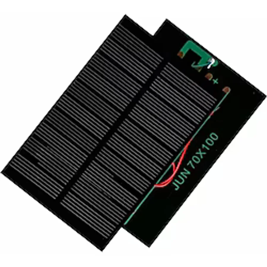 Emay Küçük Mini Güneş Paneli 7cmx10cm 6 Volt 0,15 Amper + Ve - Uç Kablo