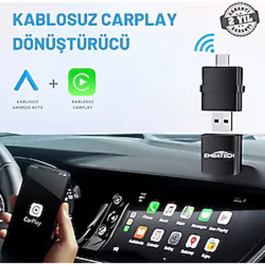 Embatech 2in1 Android Apple Carplay Adaptörü