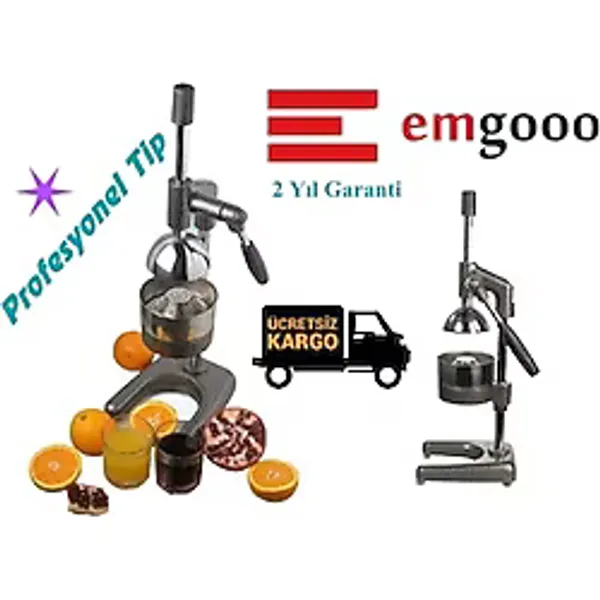 Emgooo Sanayi Tipi Meyve Presi Kollu Manuel Portakal Nar Greyfurt Limon Sıkma Makinası Aleti - Meyve Sıkacağı Presi