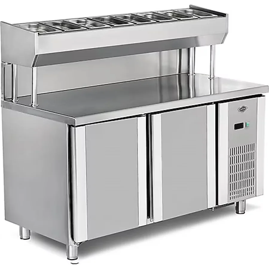 Empero Pizza Ve Salata Hazırlık Buzdolabı İki Kapılı 150x80x85/h:135 cm (EMP.150.80.01-PSY)