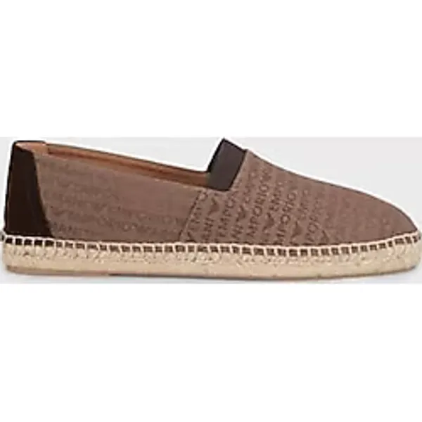 Emporio Armani Logo Baskılı Jakarlı Espadril Erkek AYAKKABI EM005853 AF25529 M6349