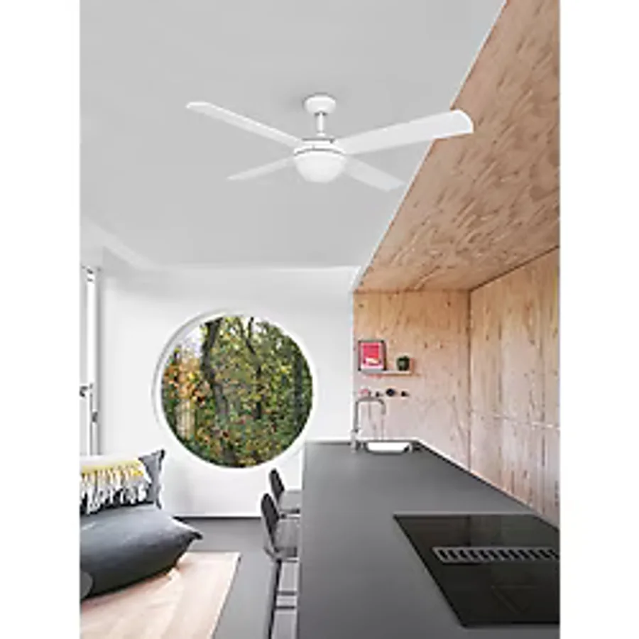 Empressco Alizee Tavan Vantilatörü 2XE27 Beyaz 132CM Uzaktan Kumandalı - Ahşap - Bej - Siyah