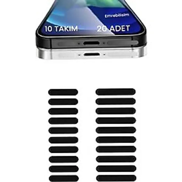 Emre Bilişim 10 Takım 20 Adet Cep Telefonu Hoparlörü İçin Toz Önleyici Sticker-Telefon Hoparlör Koruyucu 1.6 Cm-2.2 cm