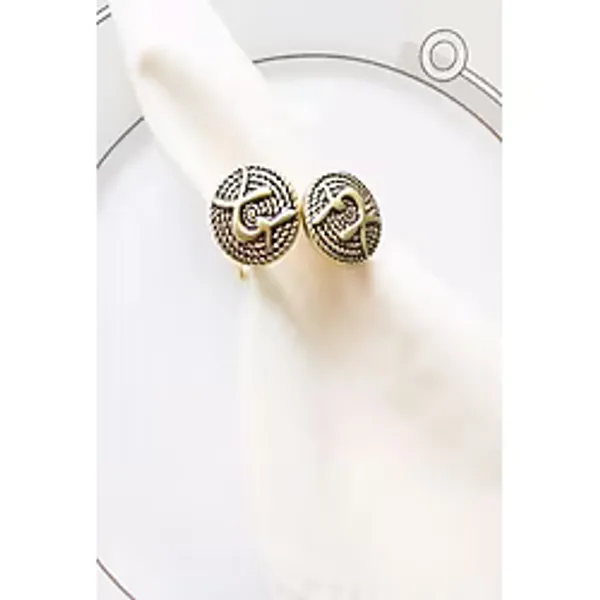 Emtory Home 6 Adet Dekoratif Twin Gold Peçete Yüzüğü