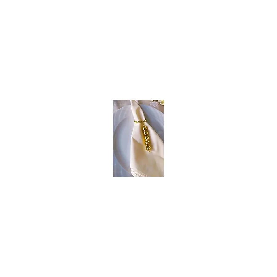 Emtory Home 6 Adet Gold Halkalı Gold Parlak Boncuklu Peçete Yüzüğü