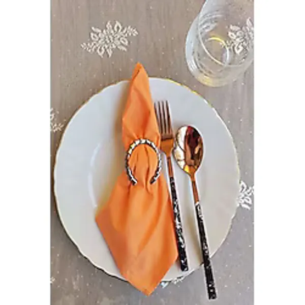 Emtory Home 6 Adet Gümüş Metal Nal Peçete Yüzüğü