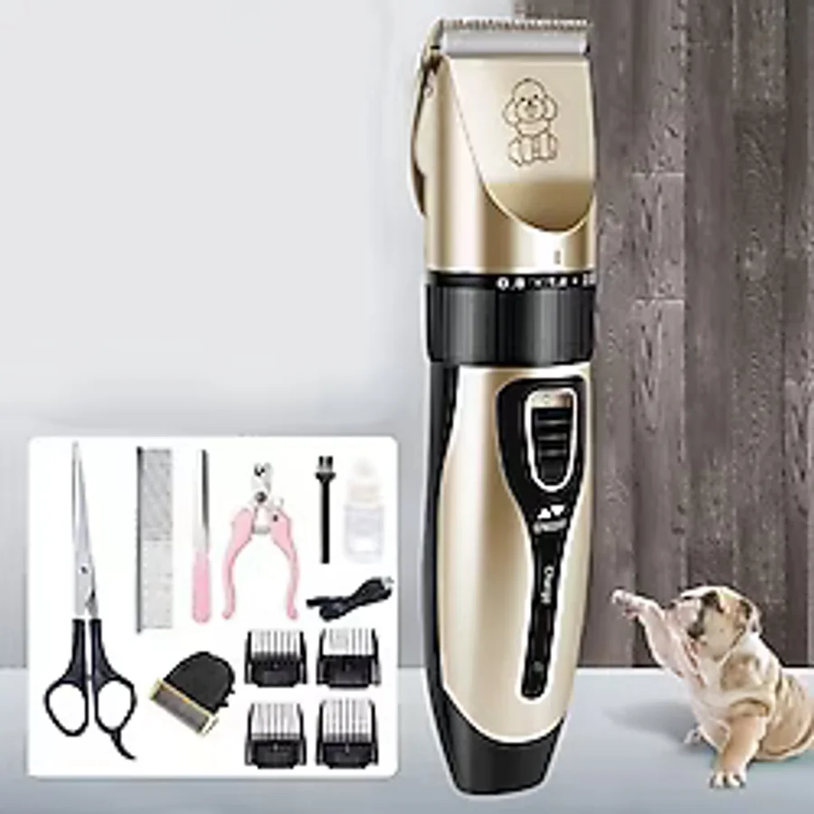 Emtu Life C5 Kırpık 10 In 1 Ayarlanabilir Şarjlı Kedi Köpek Tıraş Makinesi Pet Evcil Hayvan Tüy Kesme Aparatlı
