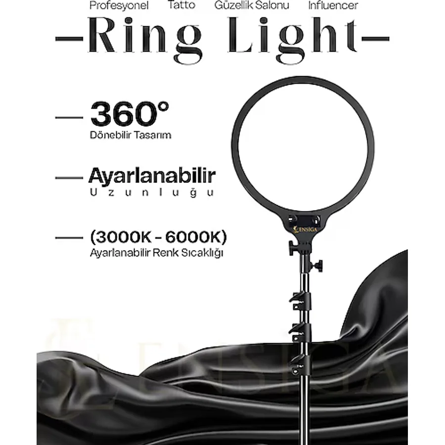 EN SİGA Yeni Profesyonel Ring Light Led Influencer Güzellik Salonu Tatto Tiktok Youtuber Çekim Dolgu Işığı