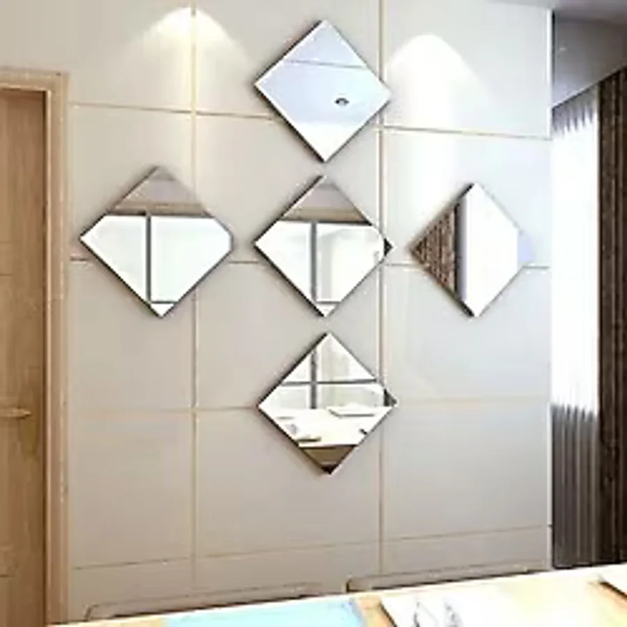 Enc Home 30x30 Kare Ayna 4 adet Gümüş