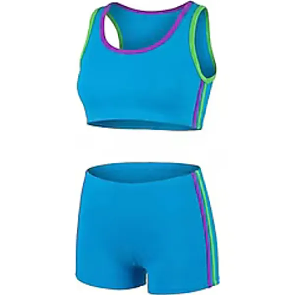 Endeep Kız Çocuk Açık Mavi Bustiyer Şortlu Yüzücü Mayo Bikini Takımı