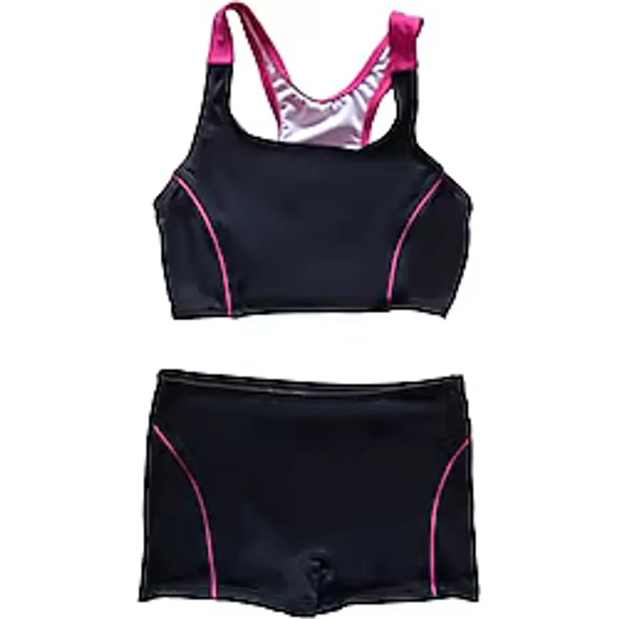 Endeep Kız Çocuk Şortlu Siyah Yüzücü Bikini Takımı